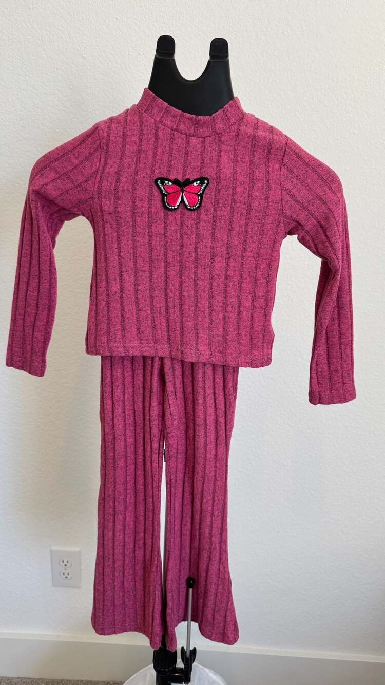 Utlike Girls Outfits Long Sleeve Thermal T Shirt Set With Flare-Leg Pants For Au